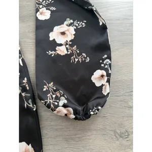 Abercrombie & Fitch Women's One Shoulder Black Satin Floral Mini Dress Size XS thumbnail 8