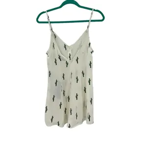 Show Me Your Mumu Remy Romper White‎ Green Cactus Print Button Size Small thumbnail 7