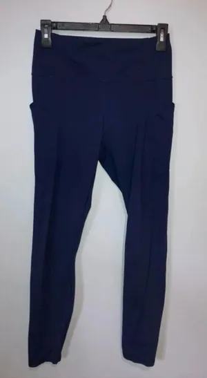 Fabletics Women’s Large Navy Blue 7/8 High Rise Leggings Side Pockets #1200 thumbnail 1