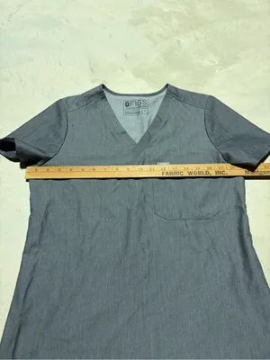 FIGS V-Neck Scrub Top Gray small thumbnail 6