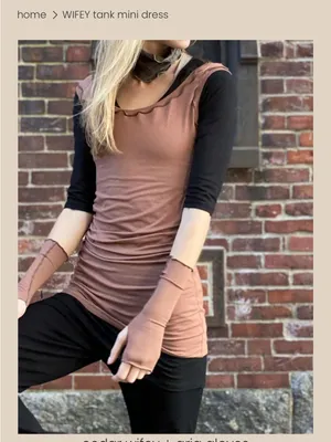 Angelrox wifey tank mini dress brown size cloud S thumbnail 7