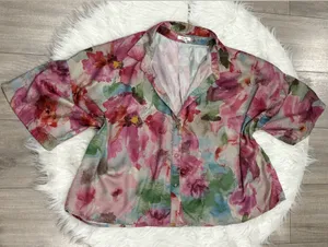BTFL-Life Floral Button Down Shirt - flowery Size XL thumbnail 1