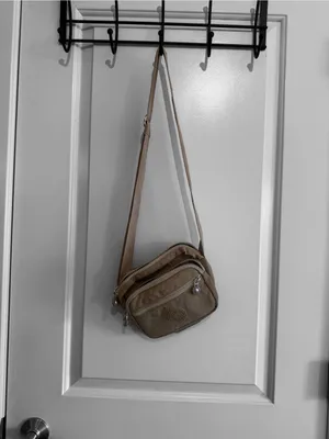 Y2K Beige Nylon Multi Pocket Crossbody Bag Utility Shoulder Bag thumbnail 3
