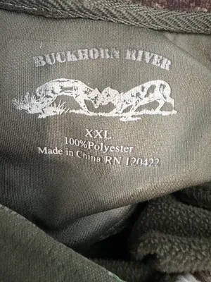 Buckhorn River Realtree Olive Green Men's Pullover Hoodie with Logo thumbnail 4