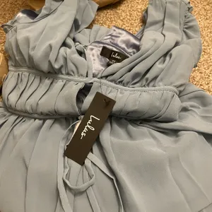 Lulus NWT Blue I'm All Yours Slate Blue Ruffled Maxi Dress thumbnail 8