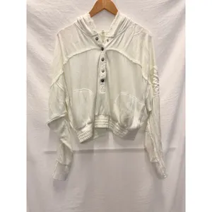 Free People Movement Windy Meadow‎ Hoodie White S/P Fall Winter Cozy Lounge thumbnail 3