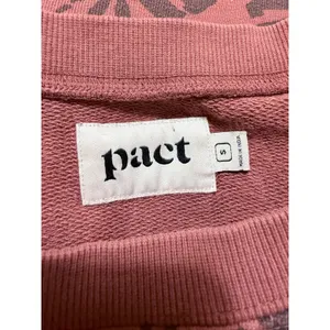 Pact Organic Cotton Sweatshirt Dress Rust Brown Botanical Leaf Print Mini Small thumbnail 5