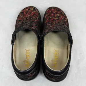 Alegria Kourtney Red Gold Metallic Fan Leather Clog Nursing Shoes KAR-274X‎ 35 thumbnail 8