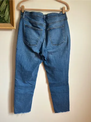 Universal Thread High Rise 90s Slim Button Fly Jeans Raw Hem Womens 12 Blue thumbnail 5