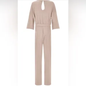 NEW Casual Loose 3/4 Sleeve Wide Leg Pant Jumpsuit XL NO BELT thumbnail 2