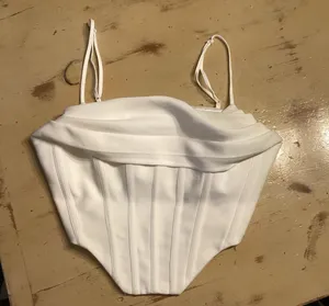 Bardot Jocosa Cowl Neck Corset Top White Size 6 thumbnail 1