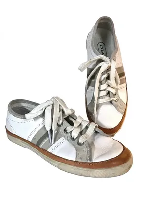 Coach "Brad" White & Gray Suede & Leather Sneakers (7.5) thumbnail 1