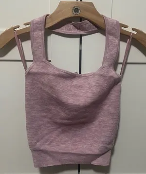Abercrombie & Fitch Pink Knit Halter Top thumbnail 1