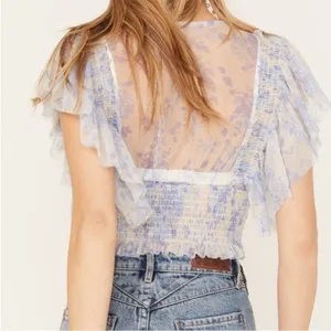 FREE PEOPLE‎ WOMEN'S SUGAR MESH BLOUSE NWT small thumbnail 2
