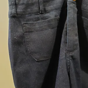 Anthro Maeve Colette Wide Leg Cropped Jeans Sparkle Denim 28 thumbnail 5