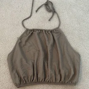 ZARA Stylish Tan Halter Top thumbnail 2