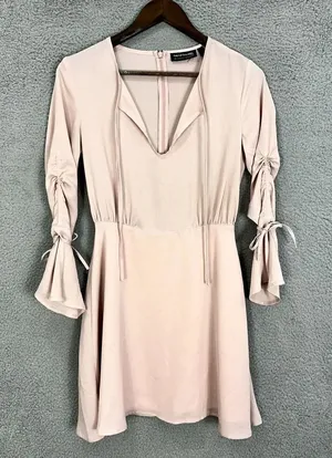 The Fifth Label mini fit flare dress womens XS‎ pink coquette ballet cottagecore thumbnail 1