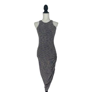 Veronica Beard‎ Haylee Rib-Knit Ruched Midi-Dress Multicolored thumbnail 2