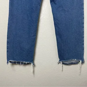 Abercrombie & Fitch Ankle Straight Ultra High Rise Blue Jeans Size 14 Long thumbnail 9