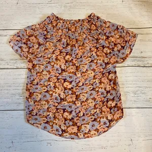 Madewell Smocked Mockneck Top in Floral Breeze Size Medium thumbnail 3