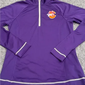 Cutter & Buck Clemson Tigers‎ Retro Purple Athletic DryTec Top Sz XS thumbnail 5