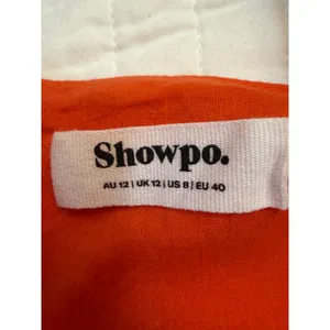 Showpo Tamara Puff Sleeve Mini Dress - NWOT Ruched Cotton Orange Dress US 8 thumbnail 9