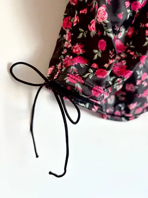 For Love & Lemons Black Floral Fairy Lace Cami Top Cottagecore Romantic Medium thumbnail 6