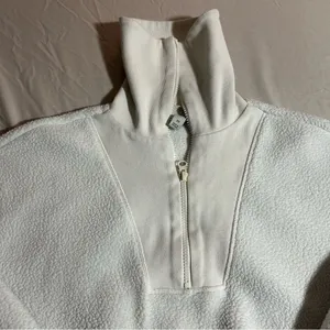 A New Day Half Zip XS Sweatshirt Cream Pullover thumbnail 2