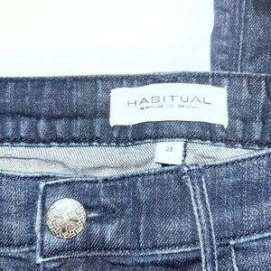 Habitual Gryphon Mini Boot Jeans Sz 28 Celtic Cross Pocs Dark MSRP $170 thumbnail 7