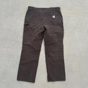 Carhartt Rugged Flex Loose Fit Canvas Double Front Work Pants Brown 12 Short thumbnail 2