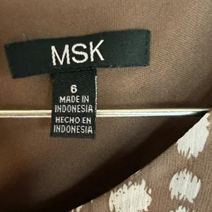 MSK‎ 90's Brown and White Dress Sz 6 thumbnail 7