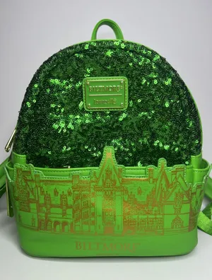 Biltmore x Loungefly Green Sequin Mini Backpack Estate Exclusive Sold Out thumbnail 1