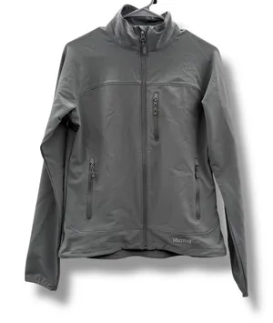 Marmot Women's Tempo Jacket Gray Long Sleeve Full Zip Embroidered Jacket‎ Sz S thumbnail 1