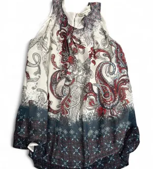 Daniel Rainn Red and Blue Paisley Blouse thumbnail 1