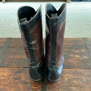 Joan & David Black/Brown Handmade Leather Western Boots Size 36/5.5 thumbnail 3