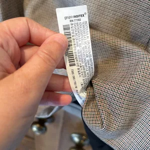 Zara Brown Micro Plaid Square Neck Dress Long Sleeve Mini Size Medium‎ M thumbnail 8