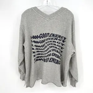 Aerie Good Energy Sweatshirt Womens S Grey Oversized Loungewear Cozycore Comfy thumbnail 8