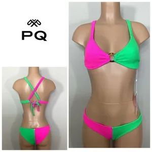 New. Pilyq two toned teeny bikini set. Small. Retails $168 thumbnail 2