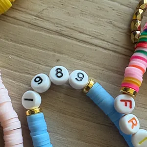 Taylor Swift Kids Beaded Bracelet Set - Pink, Yellow, Blue thumbnail 8