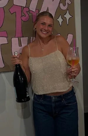 Lulu’s Champagne Sequin Party Tank Top thumbnail 1