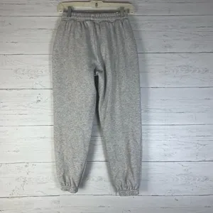 Fabletics Eco to Go Heather Gray Fleece Joggers Sweatpants Drawstring Pockets S thumbnail 2