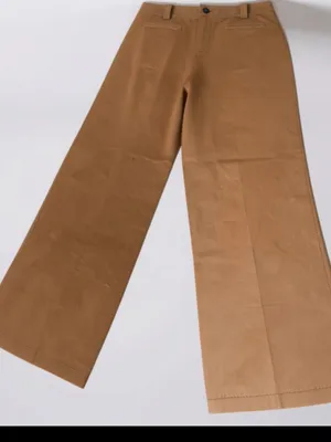 Anthropologie Elevenses tan cropped pant with belt nwot thumbnail 2