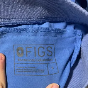 Figs Periwinkle Straight Leg Pants with Ankle Snaps- Small thumbnail 5