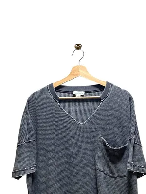 Sundance Oversized Waffle Knit Shirt Gray Size M Cottagecore Spring Boho Summer thumbnail 5