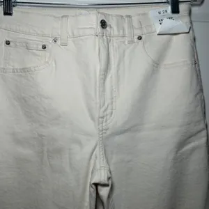 NWT Madewell Relaxed Bootcut Jeans cream women's 28 country western boho summer thumbnail 3