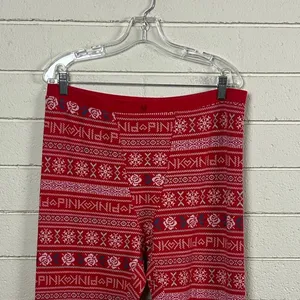PINK Victoria’s Secret Red Snowflake Pajama Pants size XL thumbnail 5