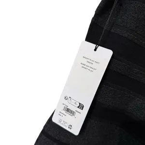 NWT ALO YOGA Sport Play Striped Black Knit Dress thumbnail 7