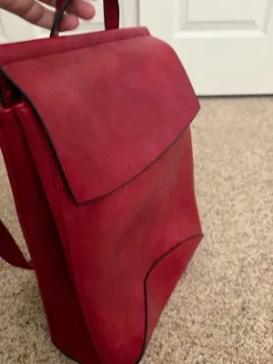 Red Backpack Purse thumbnail 2