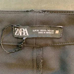 ZARA‎ Women Cargo Pants Black XL Wide Leg Utility Pocket High Waisted thumbnail 3
