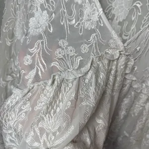 Emory Park Floral White Lace Peplum Top Long Sleeve Size M thumbnail 7
